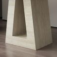 Milan Side Table - Square - Travertine Beige Engineered Marble