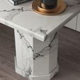 Naples Side Table - Square - White Marble