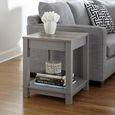 Carver End Table - Weathered Oak & Grey - 5046096COMUK