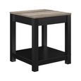 Carver End Table - Weathered Oak & Black - 5046196PCOMUK