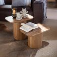 Side Table - Set of 2 - Natural - Acacia Wood