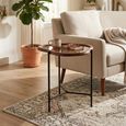 Zir Side Table - Abstract - Multi Colored - Mirrored and Metal