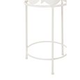 Fish Side Table - Round - Set of 2 - White - Glass and Metal