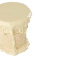 Ice Cream Accent Table  - Round - Cream and Beige - Polyresin