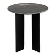 Mathilde Side Table - Round - Black - Marble