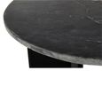 Mathilde Side Table - Round - Black - Marble