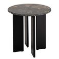 Mathilde Side Table - Round - Black Peach - Marble