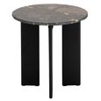 Mathilde Side Table - Round - Black Peach - Marble