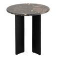 Mathilde Side Table - Round - Black Peach - Marble