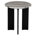 Mathilde Side Table - Round - Grey and Black - Marble
