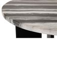 Mathilde Side Table - Round - Grey and Black - Marble
