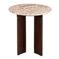 Mathilde Side Table - Round - Natural and Beige - Marble