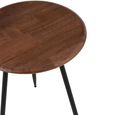 Neo Side Table - Round - Set of 2 - Natural and Black - Rubber Wood