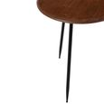 Neo Side Table - Round - Set of 2 - Natural and Black - Rubber Wood
