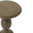 Outdoor Side Table - Round - Antique Magnesium Dark Green - Polyresin
