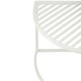 Outdoor Side Table - Round - 2 Tier - White Metal