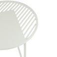 Outdoor Side Table - Round - 2 Tier - White Metal