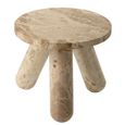 Side Table - Round - Beige Marble