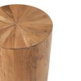 Side Table - Round - Drum Base - Natural - Acacia Wood