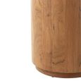 Side Table - Round - Drum Base - Natural - Acacia Wood