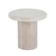 Side Table - Round - Small - Off White - Marble