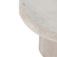 Side Table - Round - Small - Off White - Marble