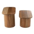 Side Table - Set of 2 - Natural - Acacia Wood
