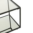 Side Table - Square - Black - Glass and Metal