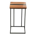 Side Table - Square - Natural and Black - Acacia Wood and Metal