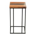 Side Table - Square - Natural and Black - Acacia Wood and Metal