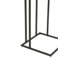 Side Table - Square - Natural and Black - Acacia Wood and Metal