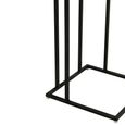 Side Table - Square - Natural and Blue - Acacia Wood and Metal