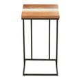 Side Table - Square - Natural and White - Acacia Wood and Metal