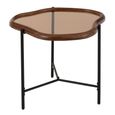 Zir Side Table - Abstract - Large - Multi Colored - Mirrored and Metal