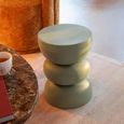 Lise Accent Table - Round - Green - Metal