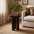 Trio Side Table - Round - Black - Mango Wood