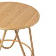 Balia Side Table - Round - Small - Natural - Rattan and Bamboo Wood