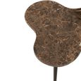 Bee Nest of Tables - 3 Tier - Brown and Black - Marble and Metal