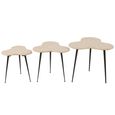 Bee Nest of Tables - 3 Tier - White and Black - Marble and Metal