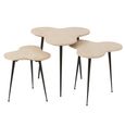 Bee Nest of Tables - 3 Tier - White and Black - Marble and Metal
