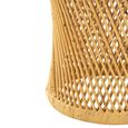 Cylindrical Side Table - Round - Natural - Rattan and Bamboo Wood