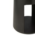 Drawn Side Table - 1 Drawer - Round - Black - Mango Wood