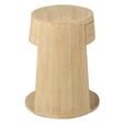 Drawn Side Table - 1 Drawer - Round - Natural - Mango Wood