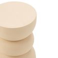Lise Accent Table - Round - Beige - Metal