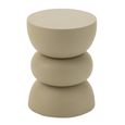 Lise Accent Table - Round - Ivory - Metal
