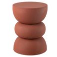 Lise Accent Table - Round - Rust Orange - Metal