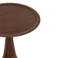 Paro Side Table - Round - 2 Tier - Brown and Black - Mango Wood