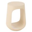 Pod Side Table - Round - Beige - Mango Wood