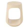 Pod Side Table - Round - Beige - Mango Wood