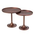 Accent Table - Round - 2 Tier - Bronze - Aluminium